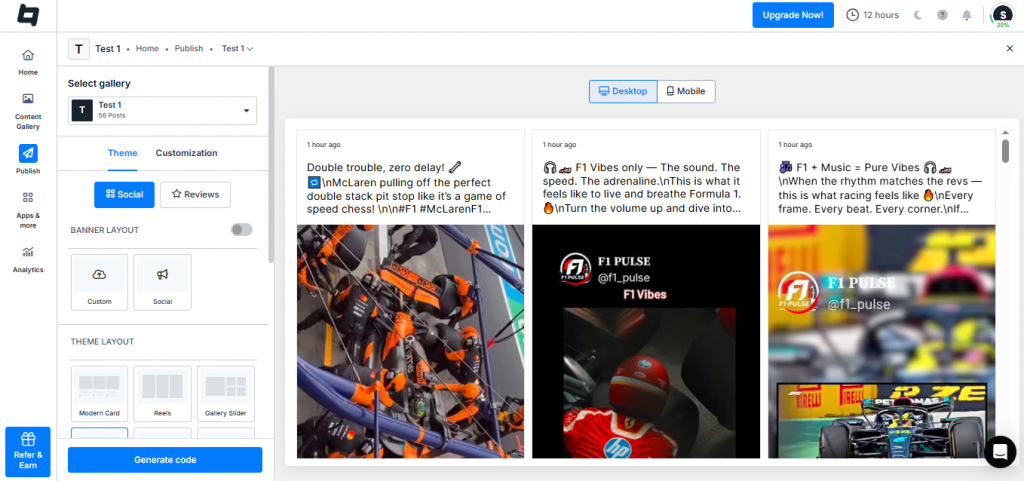 Customize the Instagram Post