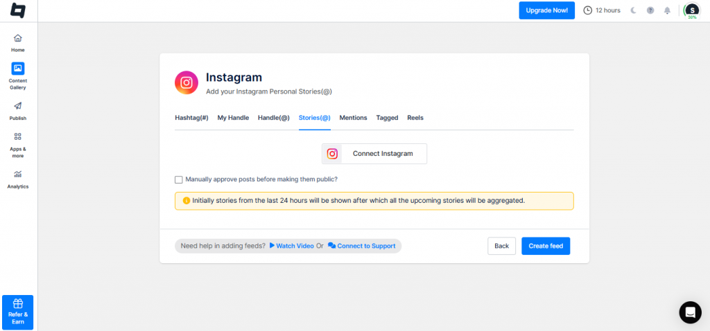 Create Your Feed by Selecting Stories