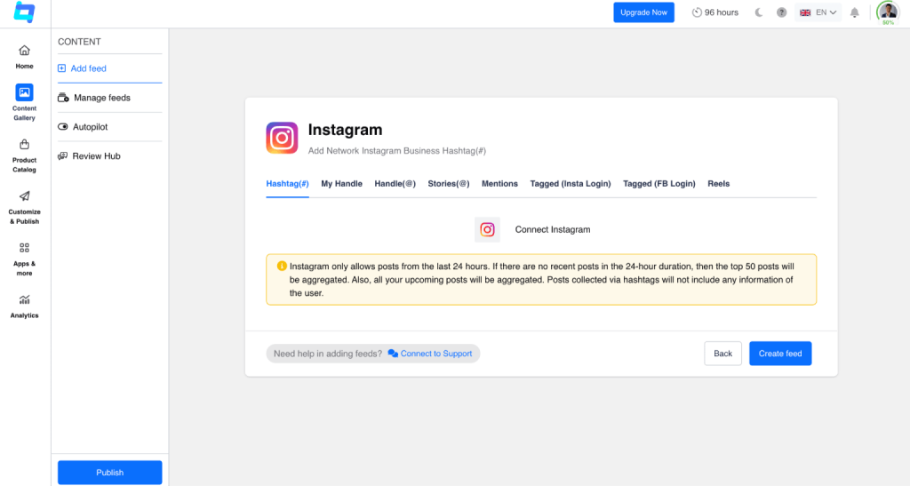 Add Instagram as a Source