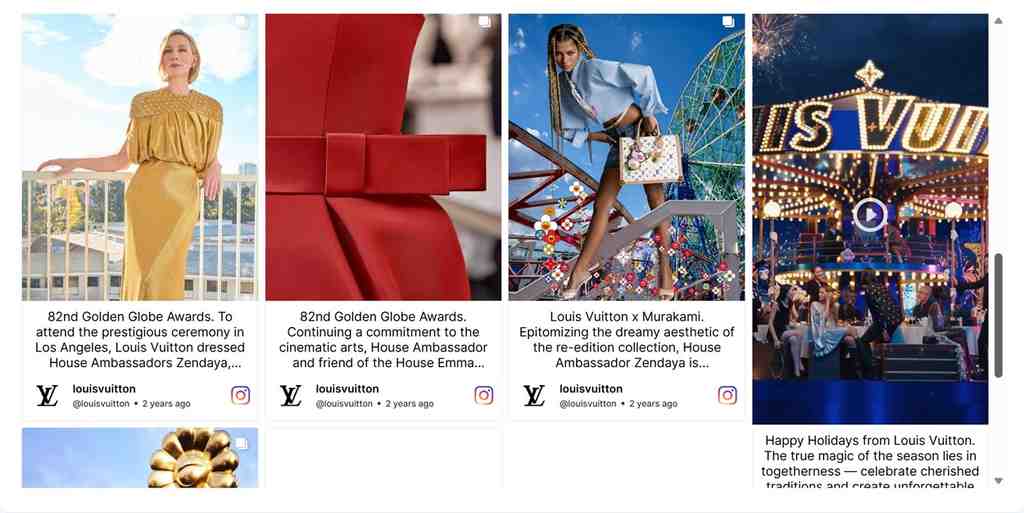 Instagram Horizontal Columns Theme