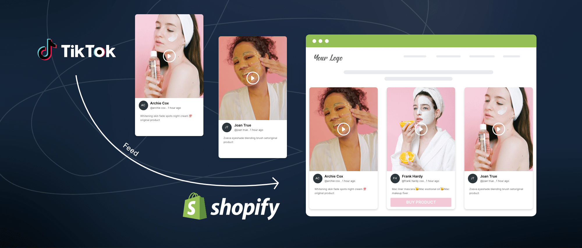 ShopifyストアにTikTokビデオを埋め込む方法 - Tagembed