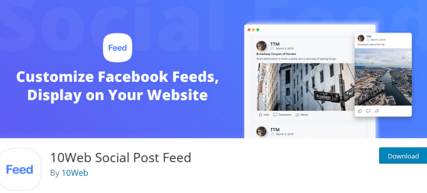 10 Web Social Post Feed
