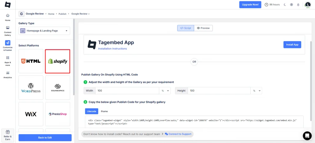 add google reviews to shopify
