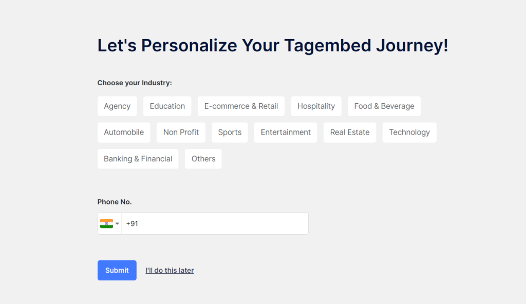 select industry type