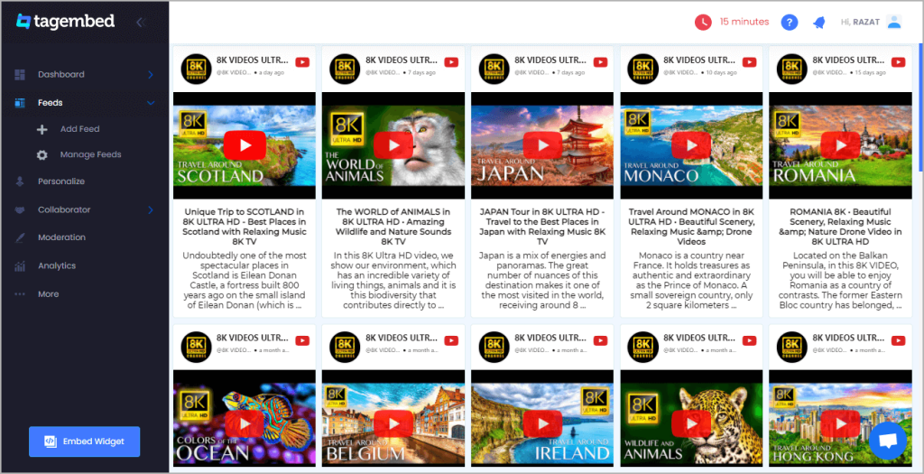 Embed YouTube videos on wix