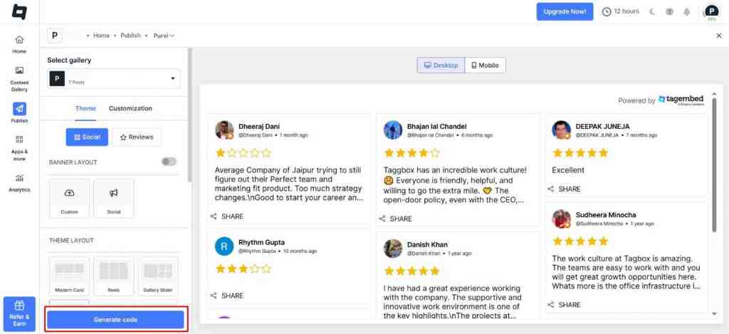 google review gallery