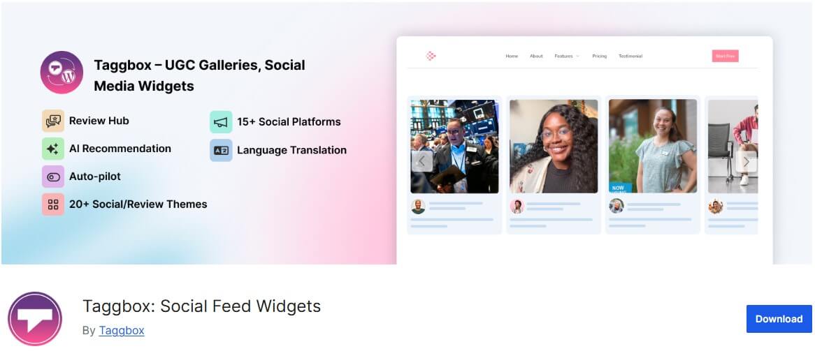 taggbox social feed plugin
