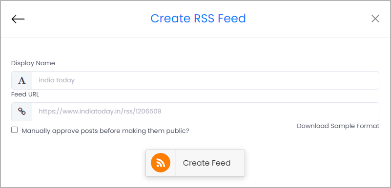Display RSS Feed on website