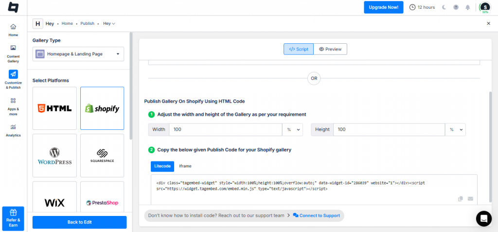 Choose Shopify as your CMS platform
