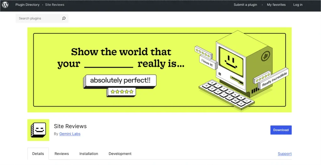 Site Reviews WP plugin