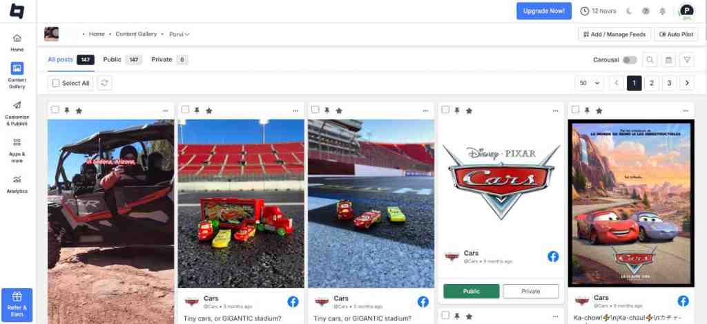 facebook feed gallery