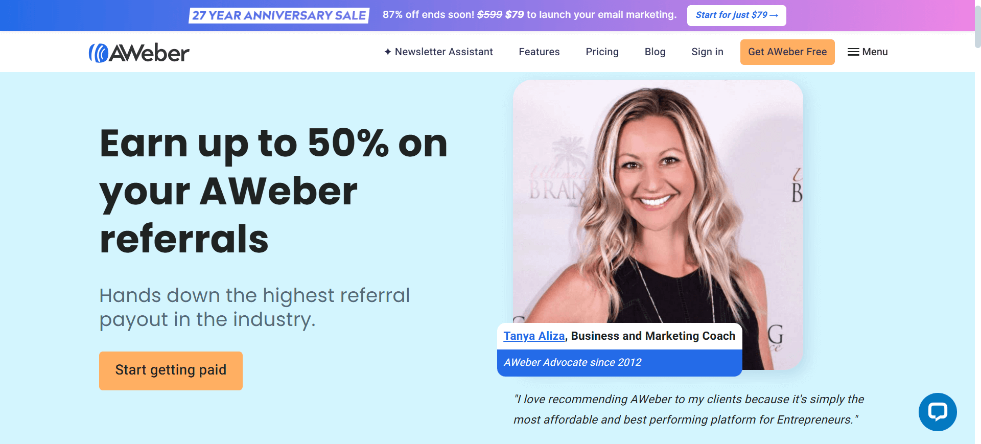 AWeber affiliate program