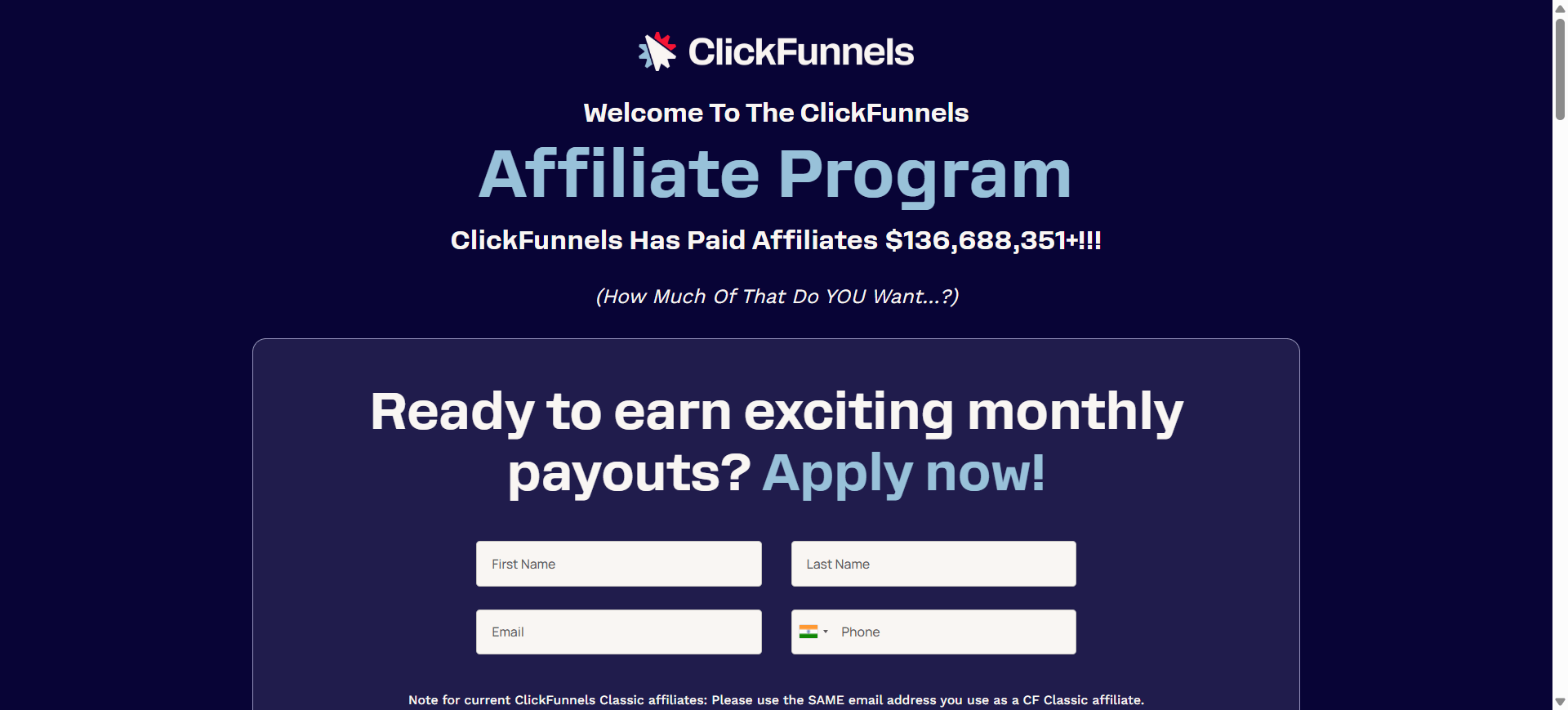 ClickFunnels Affiliate Program