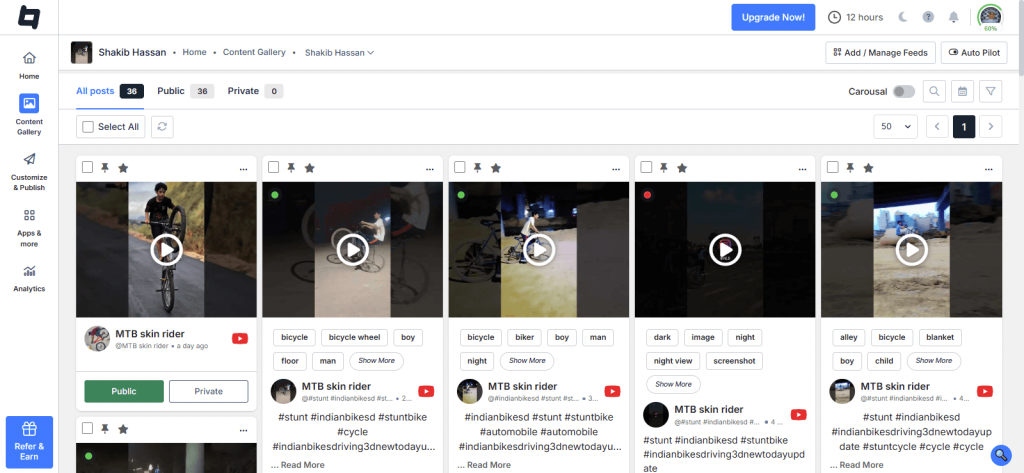 personalize your feed