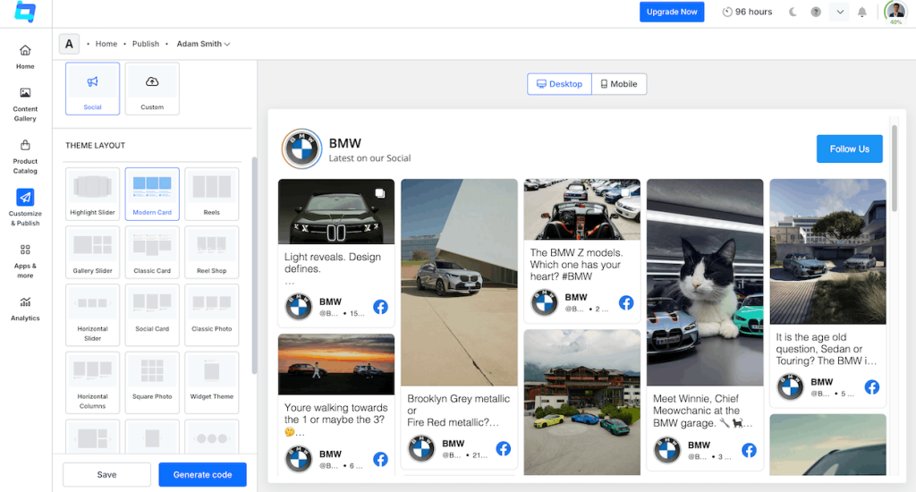Choose Your Feed Layout