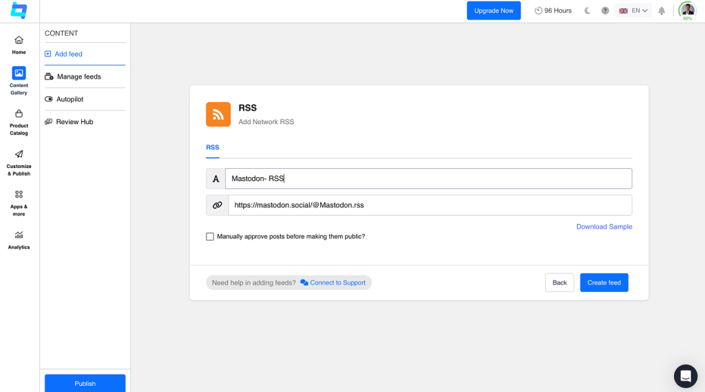 Add Your Mastodon RSS Feed