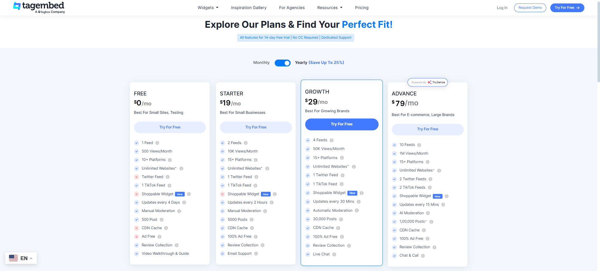 Tagembed Price Plans
