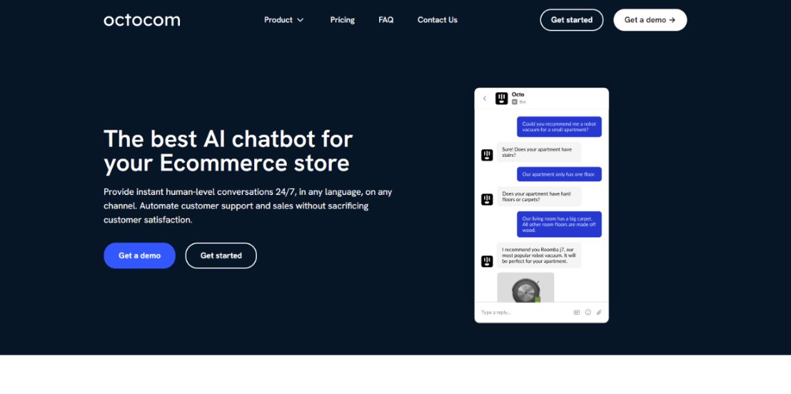 Octocom - AI powered chatbot for eCommerce Stores