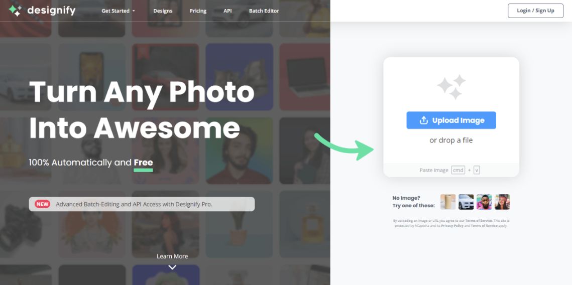 Designify.com - AI tool for e-commerce business to enhance ordinary photos into high quality images