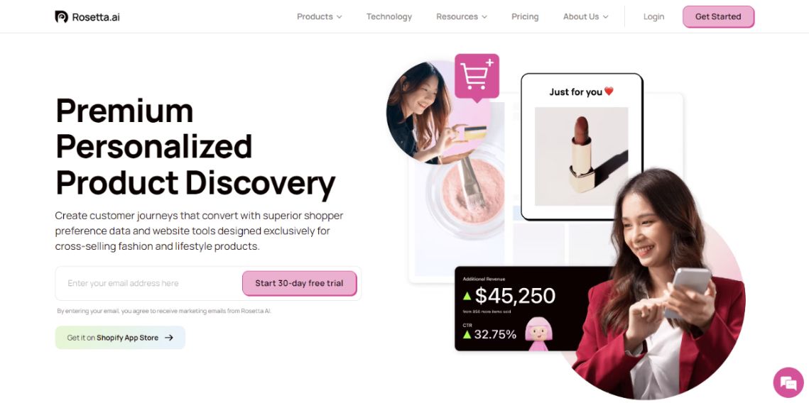 Rosetta.ai - User personalization platform for e-commerce businesses