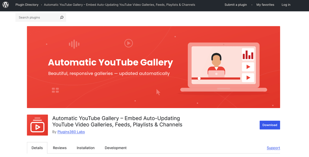 Automatic YouTube Gallery