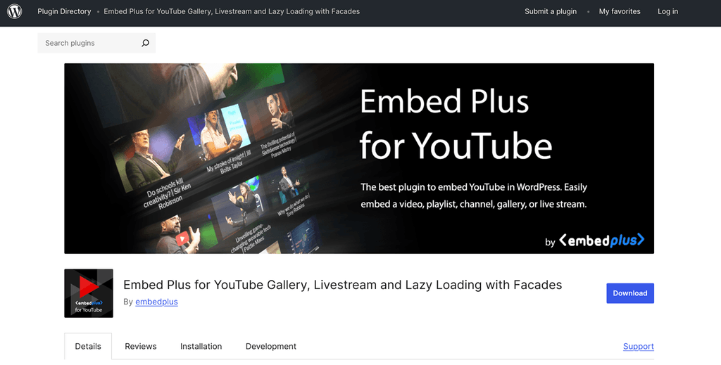 YouTube Embed Plus