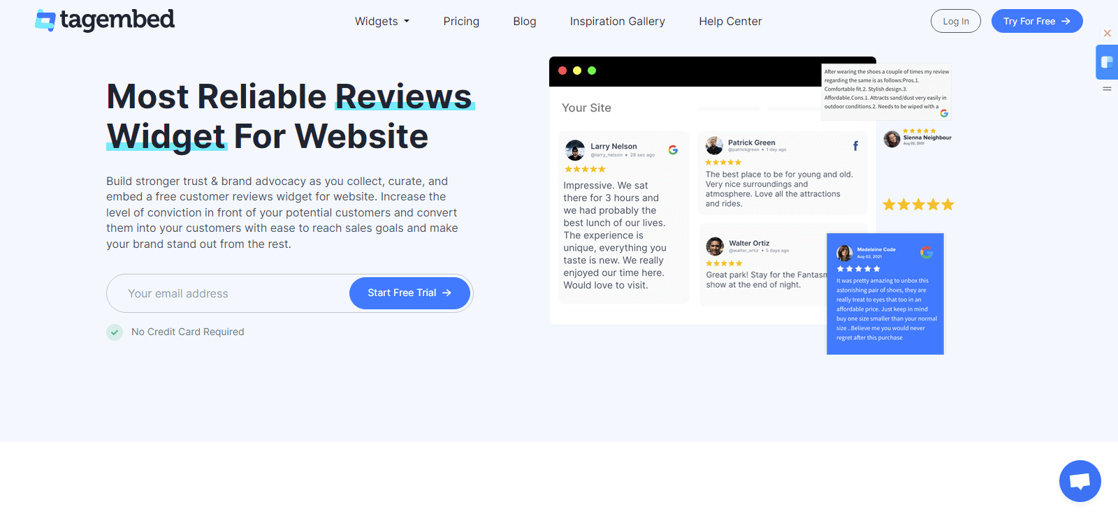 Tagembed Reviews Widget