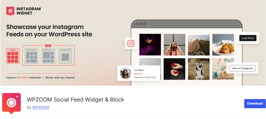 WPZOOM Social Feed Widget & Block