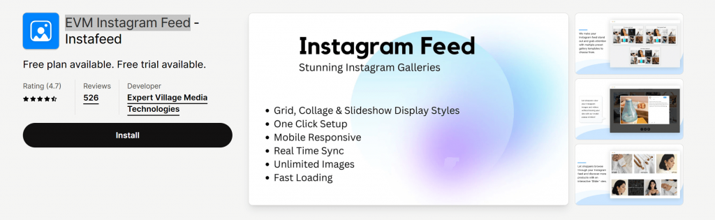 shopify instagram app