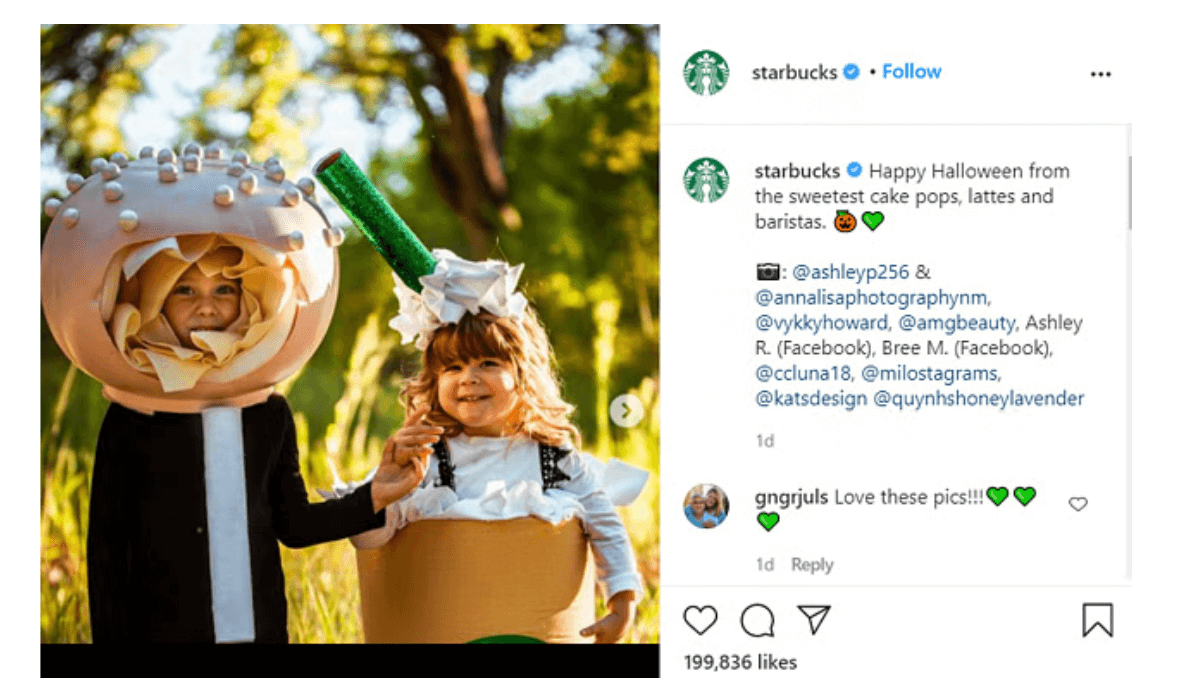 Starbucks  run instagram ugc campaign