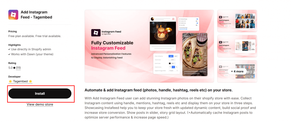 Instagram Feed Shopify App