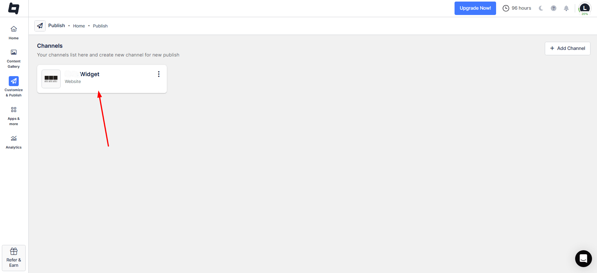 choosing chennel to show google reviews