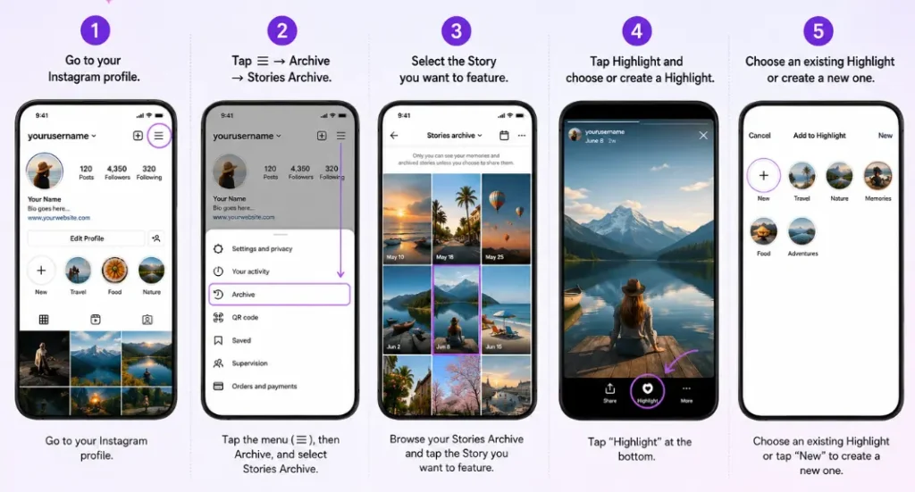 Create a Highlight from Archived Stories