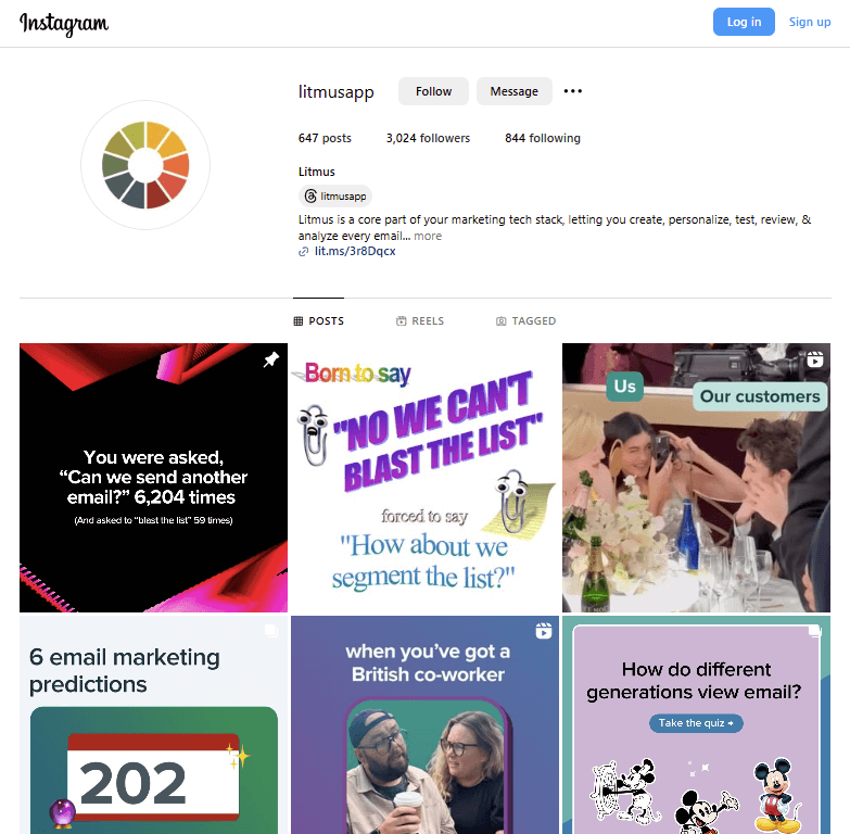 Instagram marketing examples for B2B brands