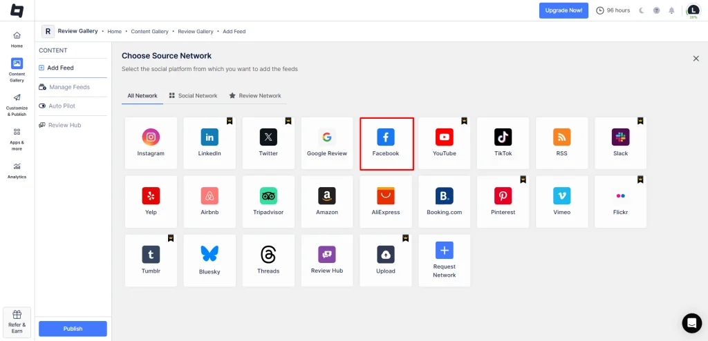 choose source network