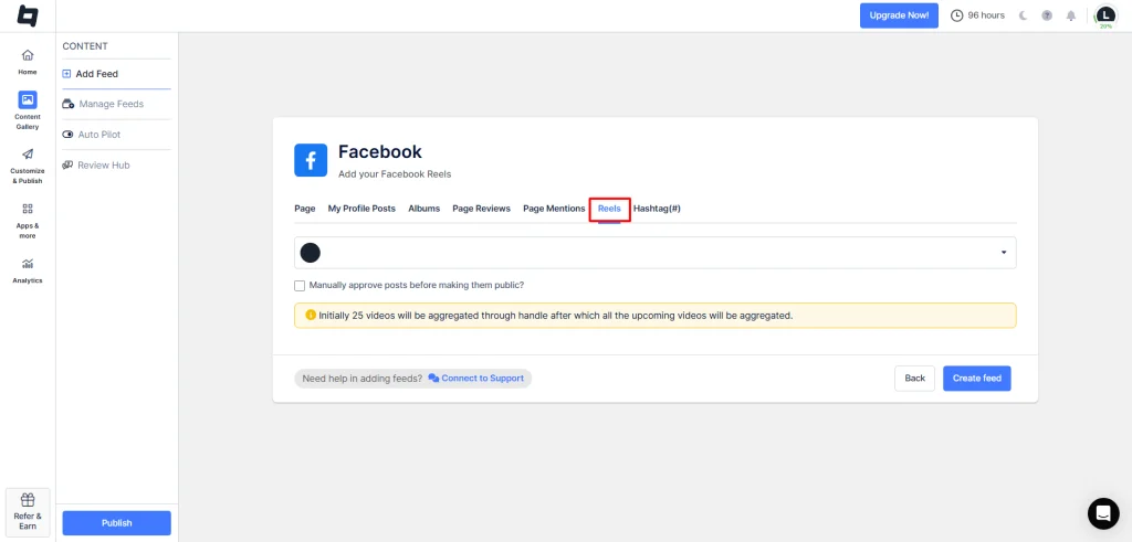 select connection type