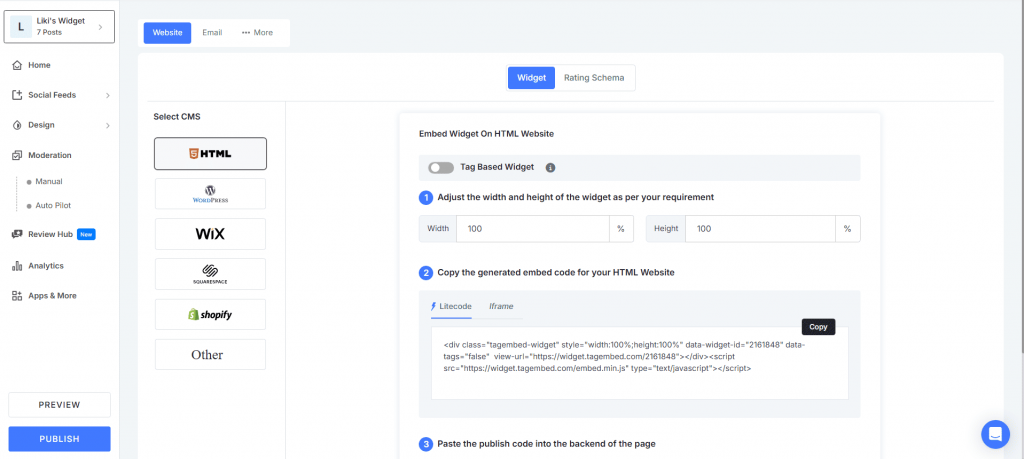 CMS platform to add the reviews summarized by Ai