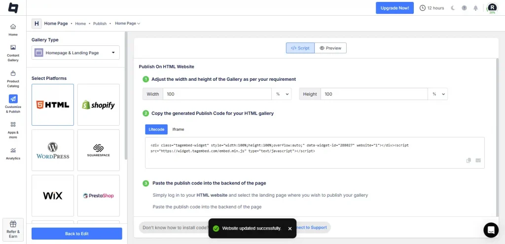 Add Shoppable Instagram Feed On Your Website