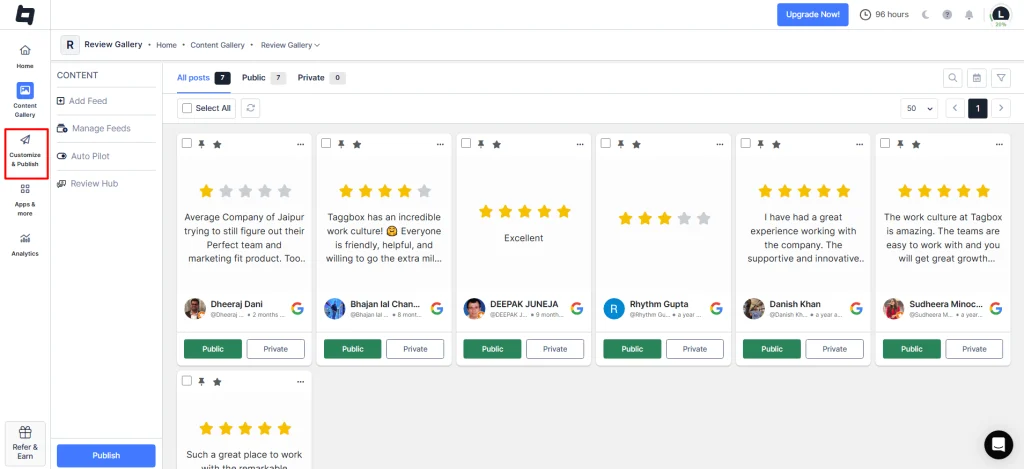 google review widget