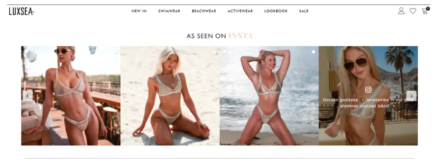 Shoppable Instagram video by Luxsea