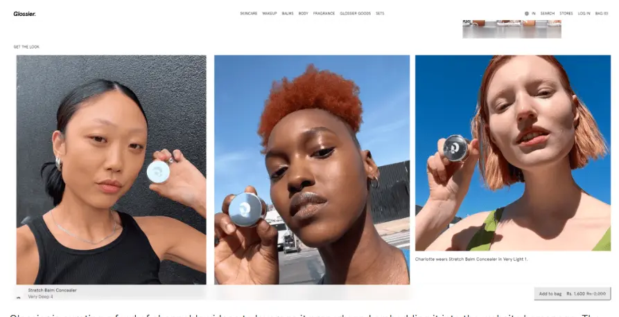 Glossier Social Commerce