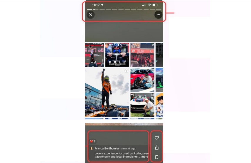 Story Format for Reviews and Photos