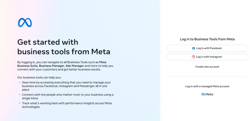 Facebook  -  meta business