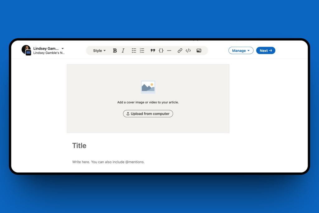 video covers for article