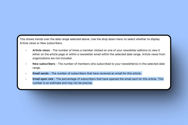 newsletter metrics