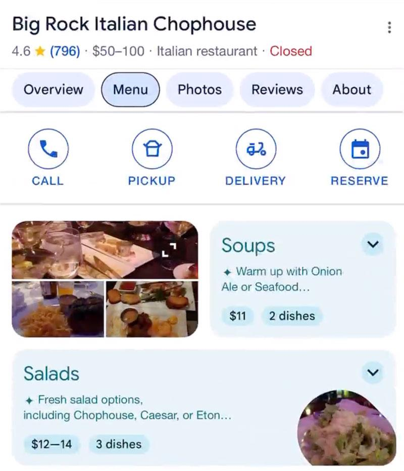 AI-Generated Menus for Restaurants