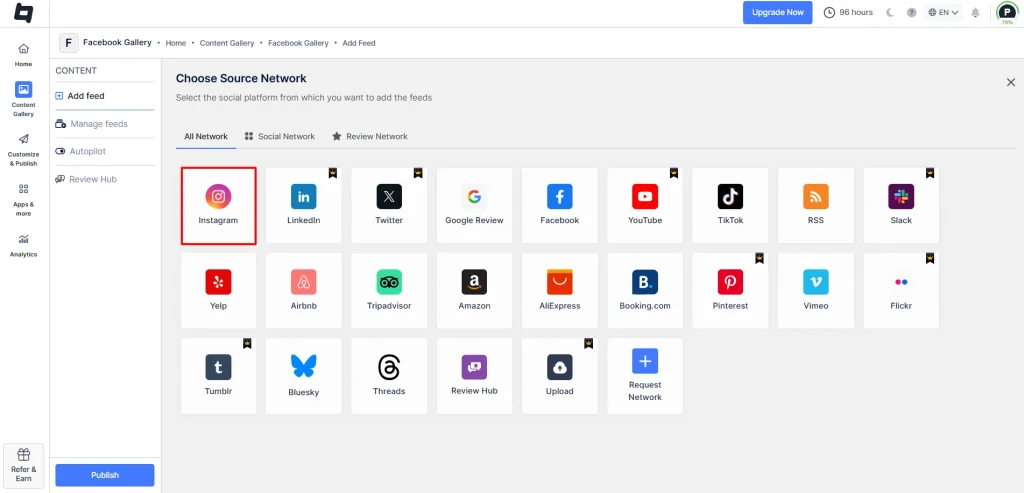 choose connection type