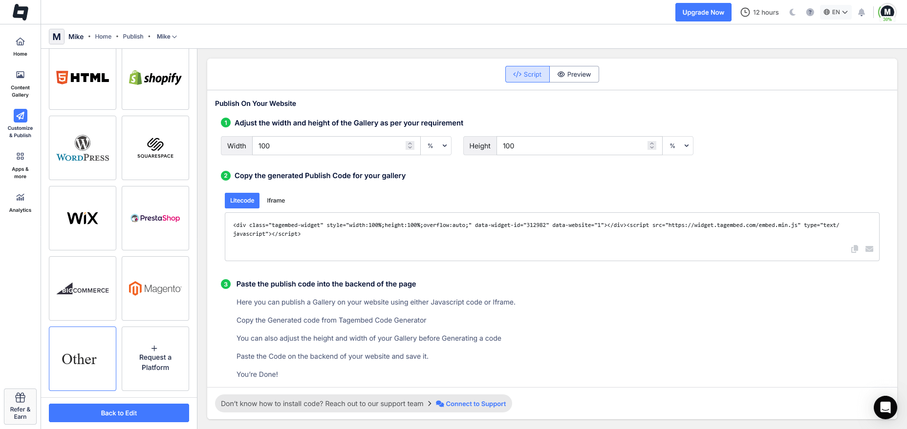 pinterest CMS platform