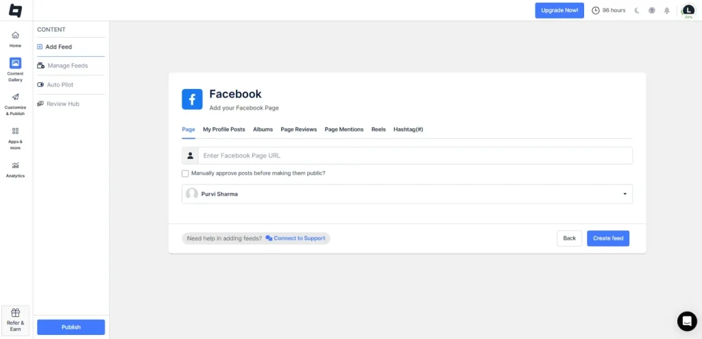 select connection type