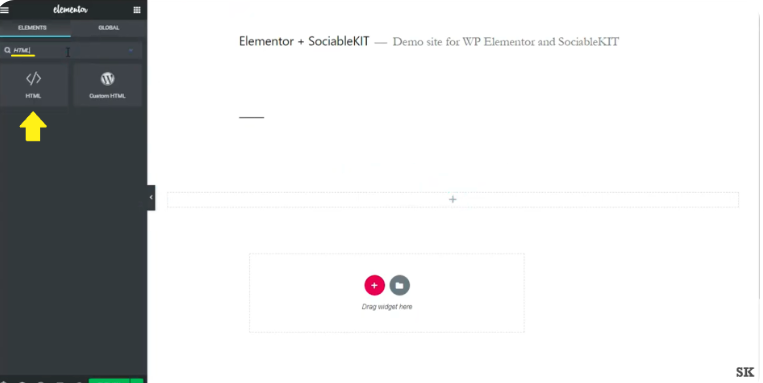 add facebook feed in elementor